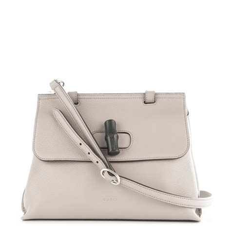 gucci pebbled calfskin small bamboo daily top handle bag